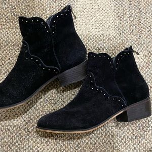 Suede Studded Booties